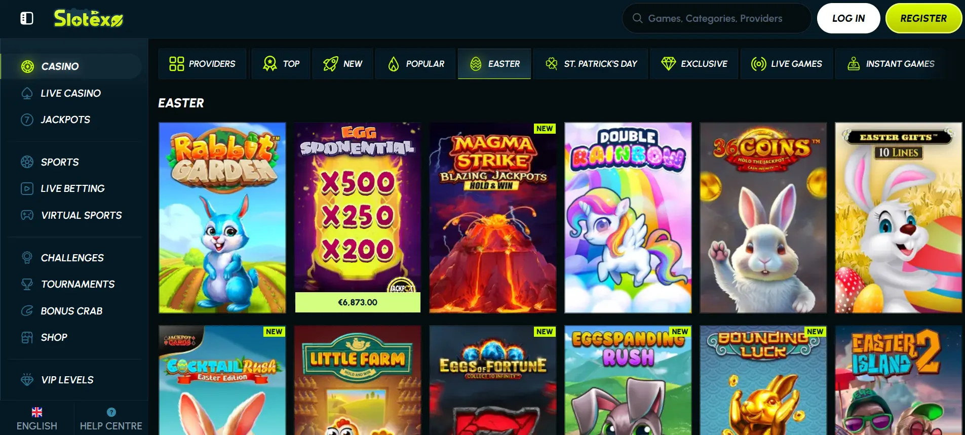 Slotexo-slots tot aan Pasen